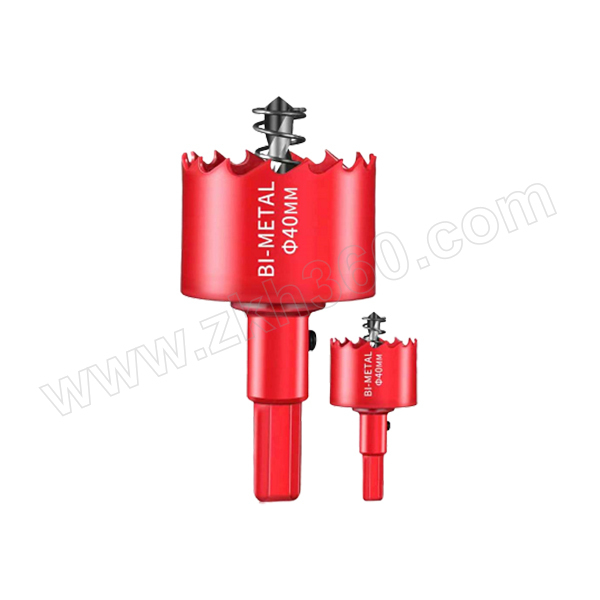 HL/海凌 高档红色双金属开孔器 85 全长85mm 中心钻6mm 深度22mm 柄径10mm 1个