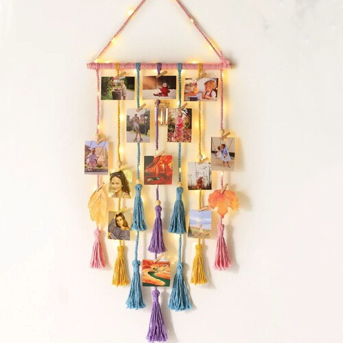 Bestselling Amazon Cross-border Hot Selling Ribbon Photo Storage and Display Stand for Home Decoration Wall-mounted Bracket