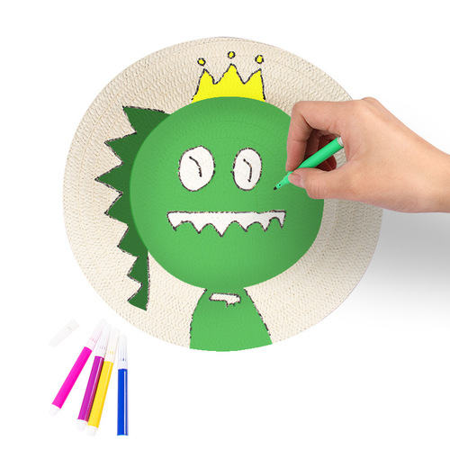 Kindergarten painting straw hat diy hand-painted graffiti blank straw hat parent-child painted straw hat children's painted toys