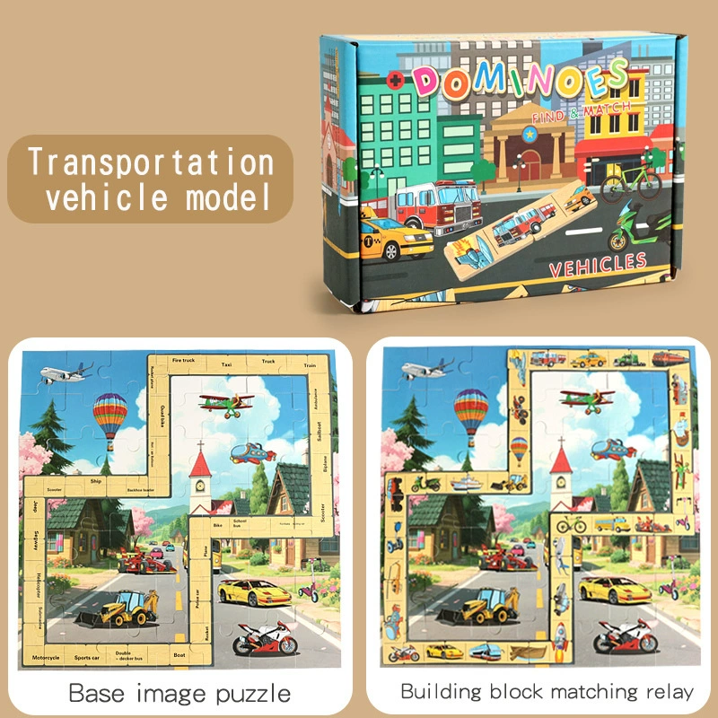 Intellectual farm for training, cognitive brainteaser, dominoes, toy, early education, training