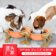 木制宠物碗架 宠物食盆架 宠物餐桌猫咪狗狗食碗双食盆宠物喂食器