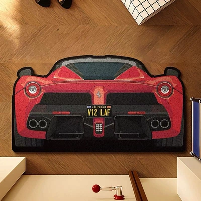 Easy-Care Floor Mat Wear-Resistant Quick-Drying | Avtomobil döşəmə paspasları - ferrari-silk-circle-floor-mat-4060cm-silk-circle