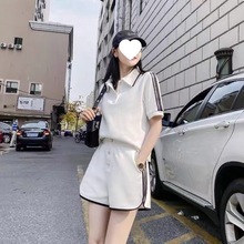 休闲运动套装女夏季韩版时尚洋气减龄显瘦短裤跑步健身服两件套潮