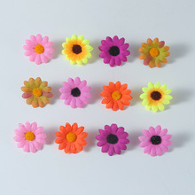 小雏菊仿真花场景布置绢花油画花头装饰客厅花艺插花盆栽花瓣假花