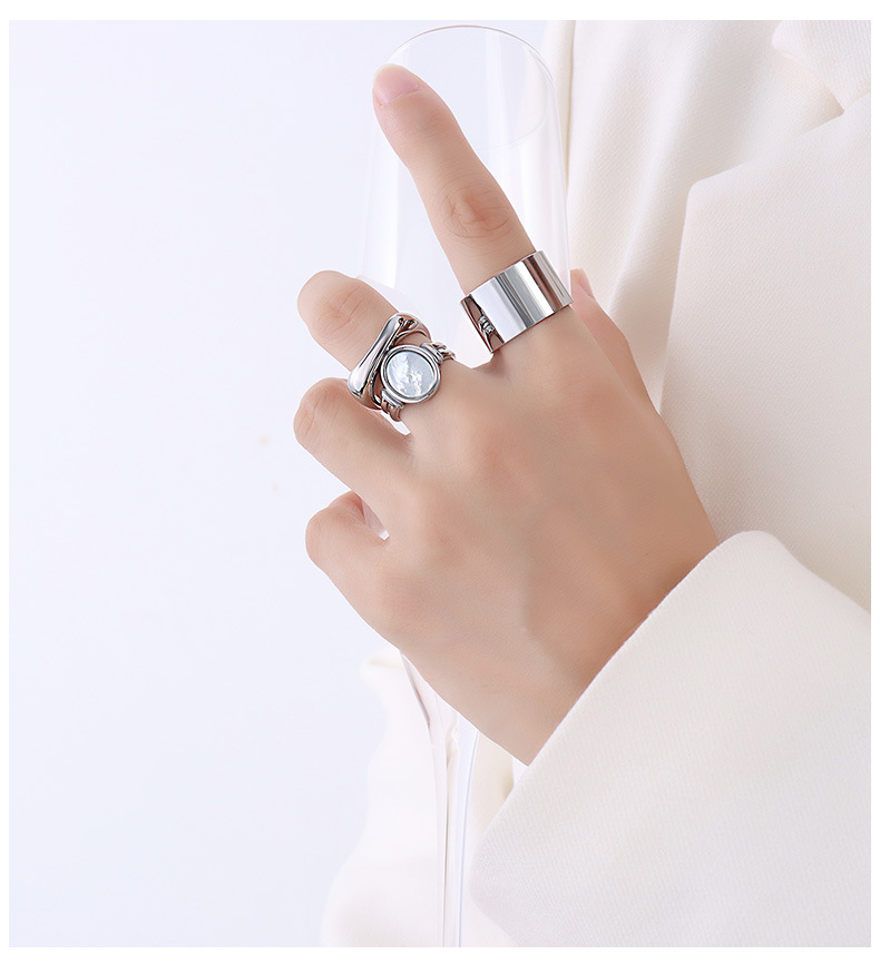 Marka French Ins Cool Style Exaggerated and Personalized Simple Opening Geometric Exaggerated Ring T