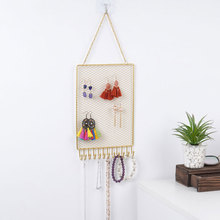 欧式长方形家用耳钉耳环首饰架网格墙上置物架挂墙展示架跨境爆款