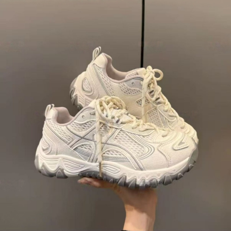 Aumentar la altura de la base gruesa de los zapatos de padres y mujeres, todo el nuevo verano delgado red transpirable, zapatos deportivos casuales de aspecto grande