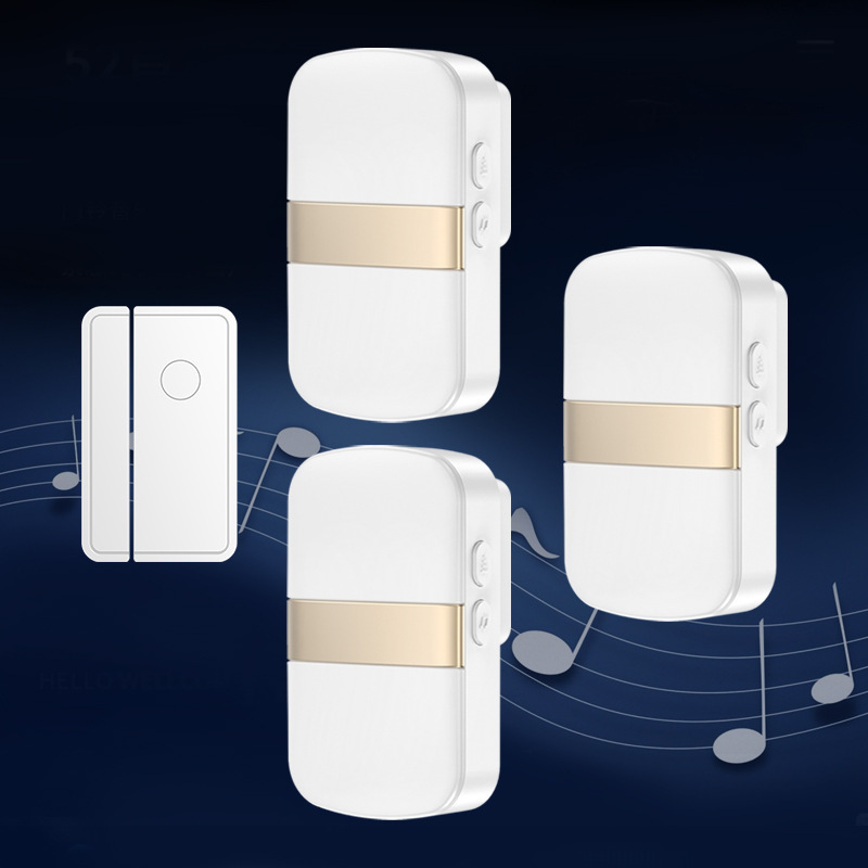 超市冰箱冰柜开门感应提醒器店铺门铃窗户门磁防盗报警器家用提示