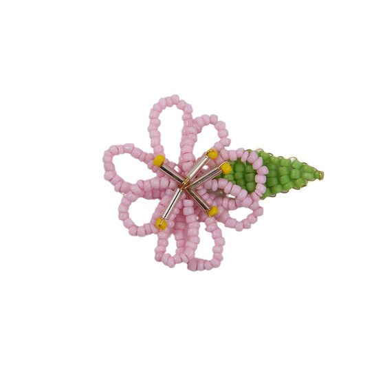 Dopamine flower summer small fresh green leaf flower jewelry diy beaded hairpin hair accessories earrings material wholesale