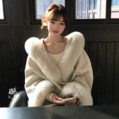 毛茸茸呢子大衣女春冬留洋千金高级感超好看温柔风毛呢外套小个子