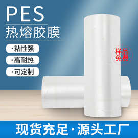 工厂供应刻字膜底胶PES热熔胶膜实白本白