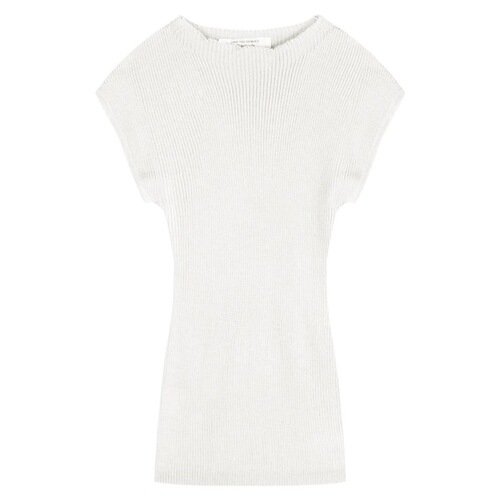 Chic Spicy Girl Knit Short-Sleeve T-Shirt for Women, Summer Retro Casual Fitted Slimming Top, White Basic Layer Shirt
