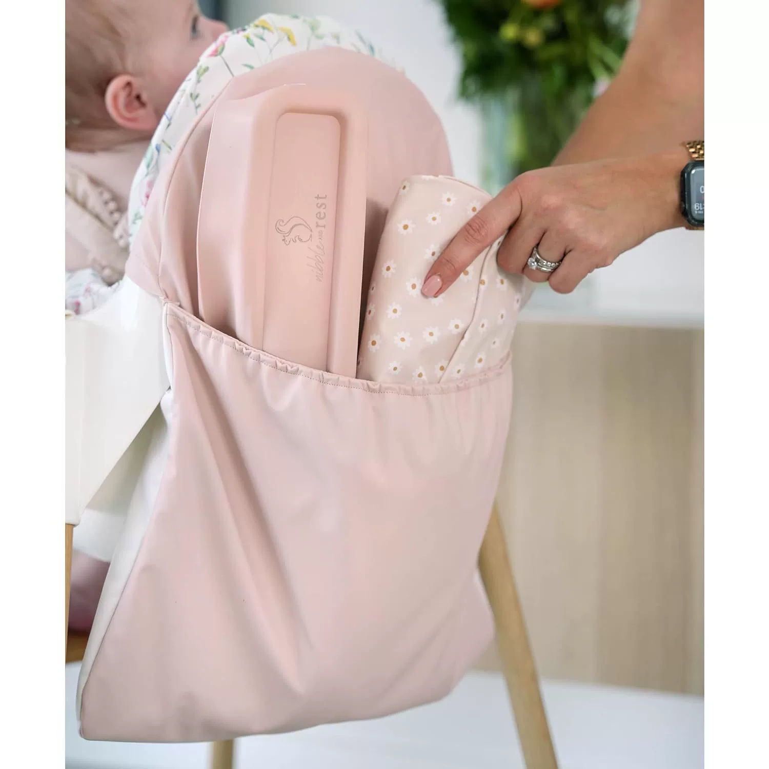 Трансграничная фабрика детский обеденный стул с высокими ножками чехол для детского стула из искусственной кожи обеденный стул задняя Сумка для хранения задняя крышка