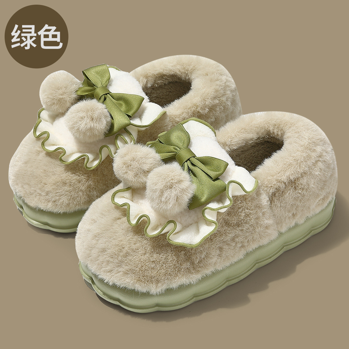 Kapibara zapatillas de algodón tacones de invierno lindos dibujos animados pelo caliente niños padres-hijos zapatos de algodón hombre al por mayor