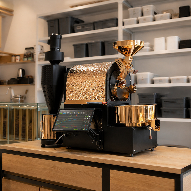 YOSHAN1.5KG Fully Automatic Coffee Roaster Small and Medium-Sized Commercial Coffee Bean Roasting Machine SD-1.5KG Pro