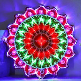 跨境led彩灯孔雀灯爱心十二星五角星太阳花心型圣诞节氛围装饰灯