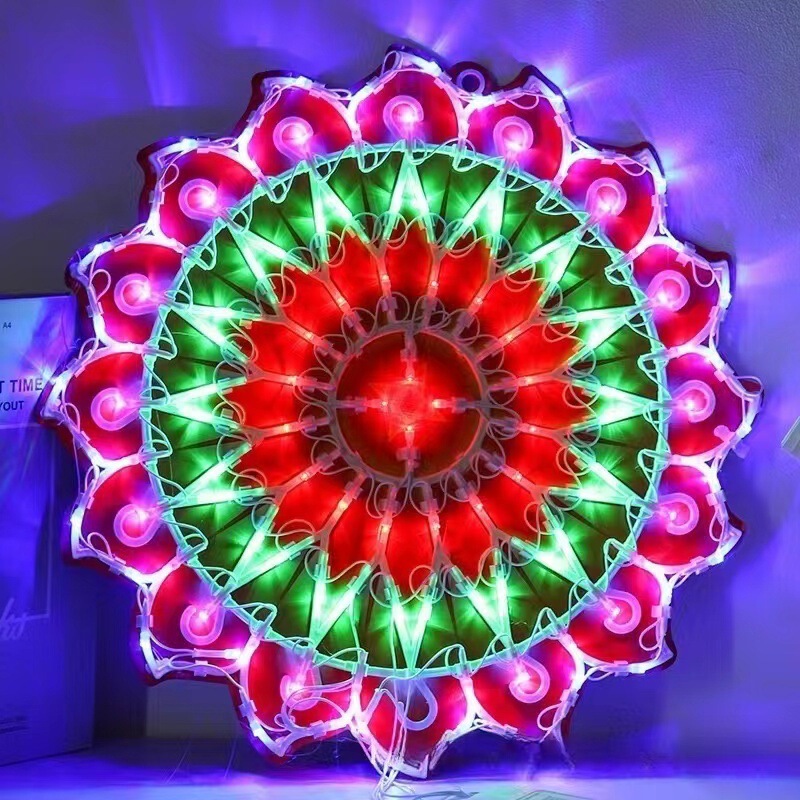 Cross-border LED colored lights: peacock lights, heart-shaped, twelve-pointed star, pentagram, sunflower, heart-shaped Christmas atmosphere decorative lights Cross-border LED colored lights: peacock lights, heart-shaped, twelve-pointed star, pentagram, sunflower, heart-shaped Christmas atmosphere decorative lights