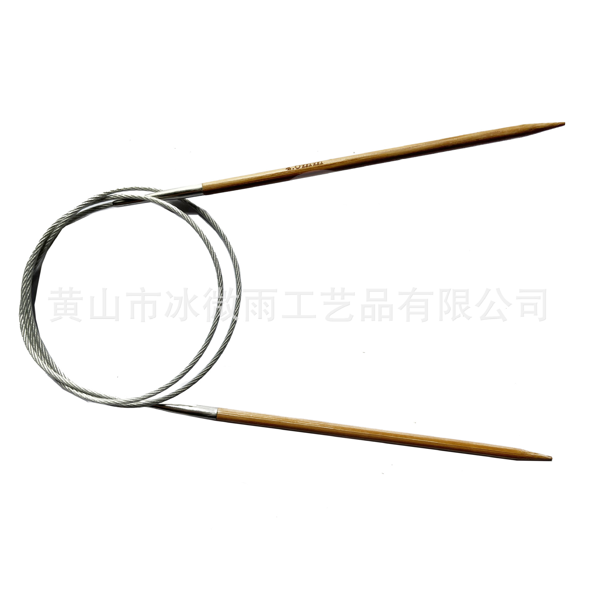 Fábrica directa de alambre de bambú anillo aguja anillo de bambú aguja tejer herramienta aguja de lana de bambú aguja anillo de carbón