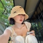 夏季海边编织透气盆帽