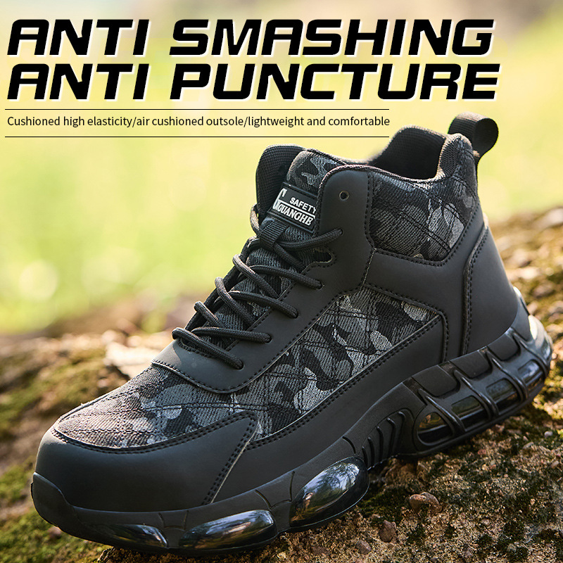 Zapatos de protección laboral para hombres anti-golpe anti-perforación anti-deslizante anti-desgaste invierno zapatos de sitio de trabajo de alta seguridad