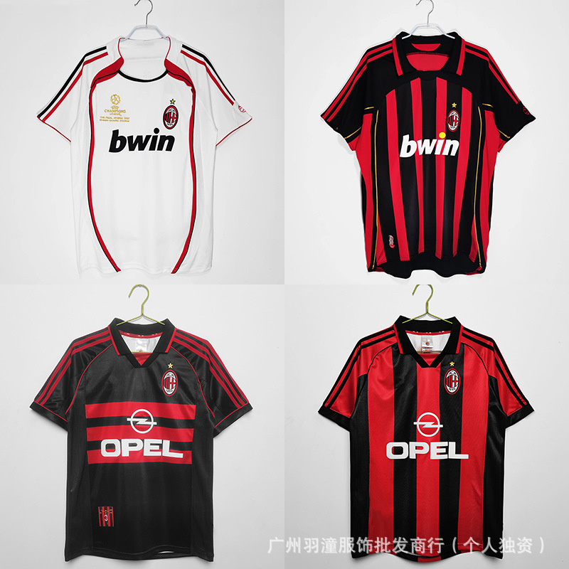 0607Ac Milan Jersey 9899Ac Home and Away No. 22 Kaka Acmilanjersey Classic Retro