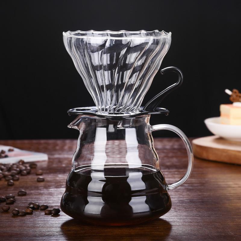 Creativa nube de vidrio borosilicato cafetera hogar transparente filtro de vidrio compartir olla climatizada olla de mano