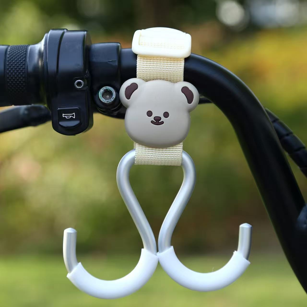 Beige--short style with webbing aluminum double hook [Little Brown Bear]