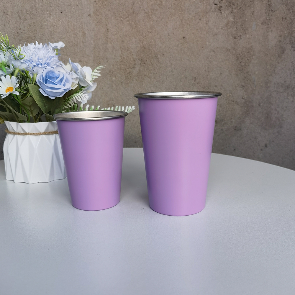 Copa de camping púrpura