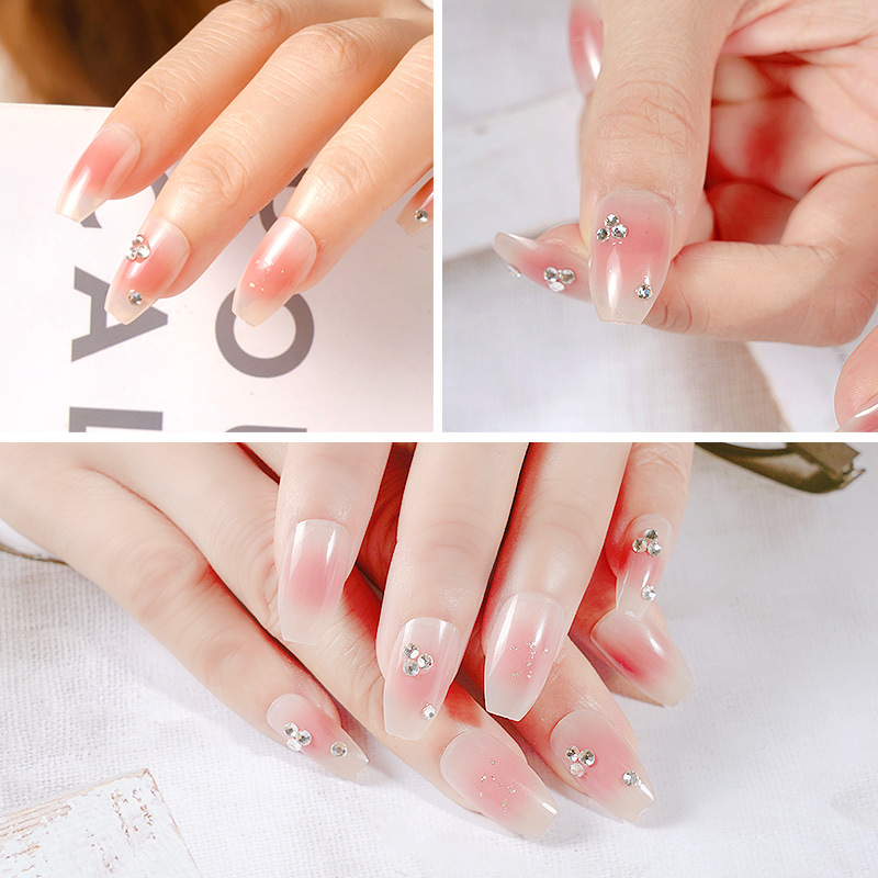 Procesamiento de manicuras personalizadas, uñas usables, uñas de ballet, parches de uñas falsas, patrones personalizados, uñas usadas a mano