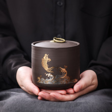 Gold Fish Deer Ceramic Storage Tank Animal Porcelain