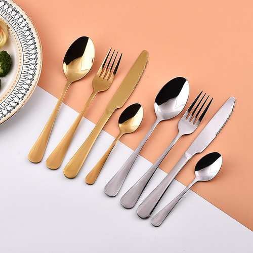 Creative Lucky Box Tableware Set Hot Selling Heart Mirror Egg Storage Set Stainless Steel Knife, Fork, Spoon 24-piece Gift Set