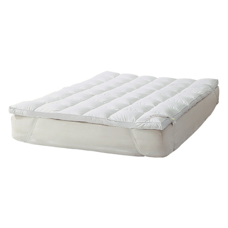 Down Mattress Hotel White Duck Down Goose Feather Soft Support Single Double Thickened Bed Mattress Bed Hat Tatami