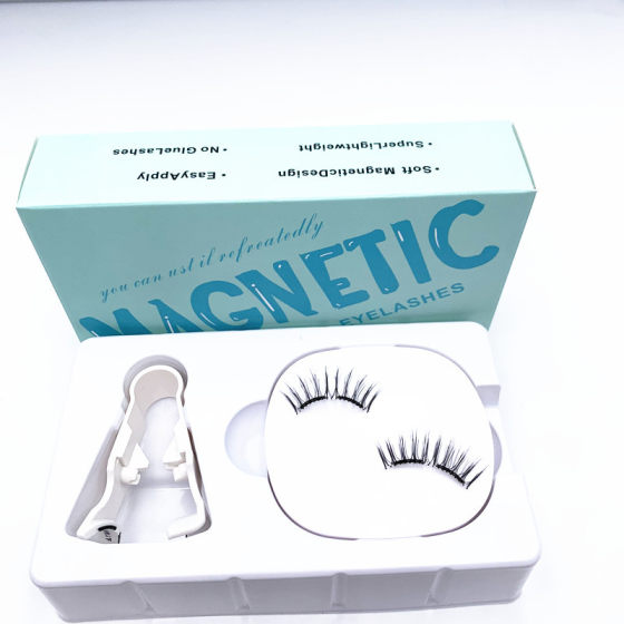 Magnetic absorption false eyelashes photo travel glue-free eyelashes makeup special soft magnet eyelashes natural beauty factory straight