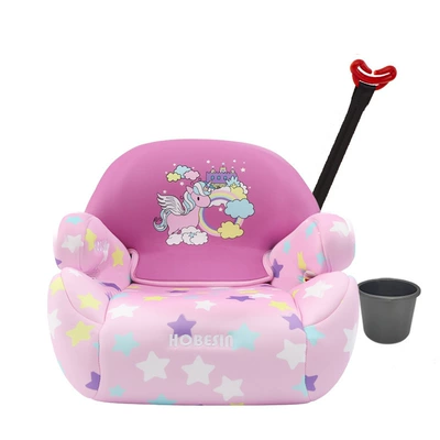 HOBESIN child safety seat booster cushion for 3-12 years old, car-mounted ISOFIX, portable and simple for toddlers and older children