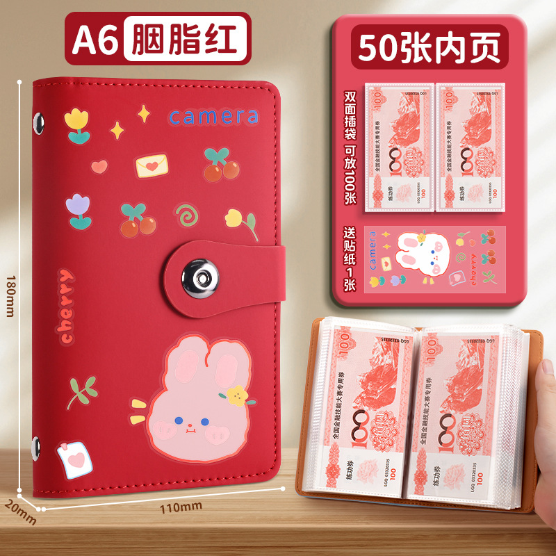 新しい現金貯金帳は、現金収納袋、マネークリップ、マネーブック、収納ブック、収納バッグ、大容量を収納できます。