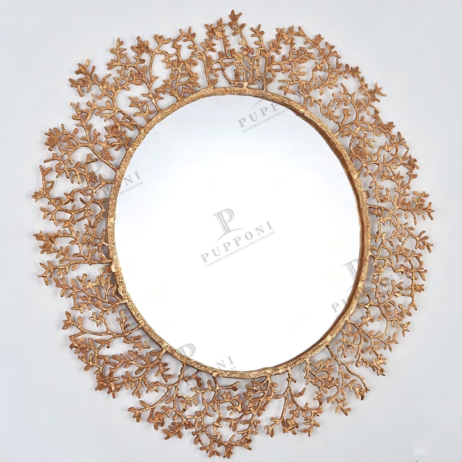 Bathroom Mirror European Retro Oval Carved Entrance Mirror Hotel Bathroom Toilet Decorative Wall Mirror Copper Mirror Wholesale