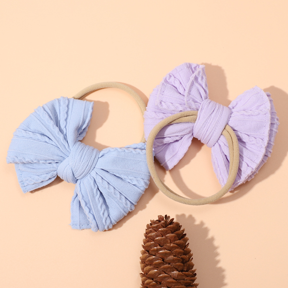  Cross-border New Children's Headwear Baby Cute Fabric Bow Hair Band Elastic Nylon Baby Headband_voghion.com