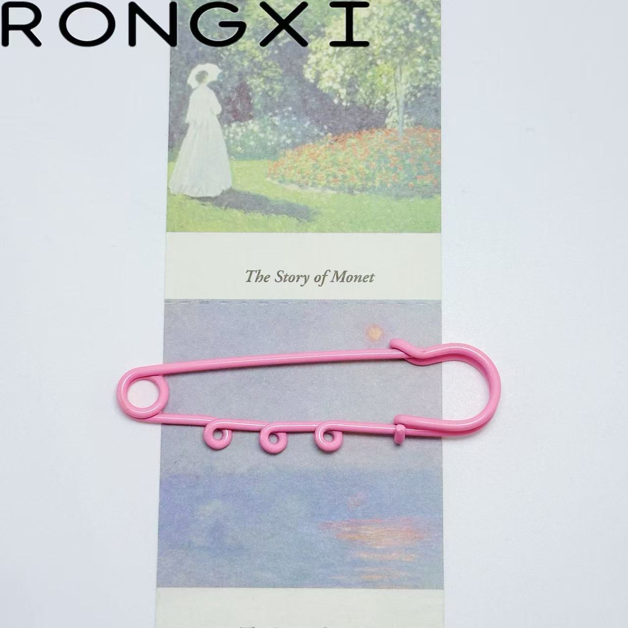 6cm pin de pintura brillante broche de tres agujeros DIY material hecho a mano bolsas de ropa accesorios de decoración clip de pelo accesorios de seguridad image 11