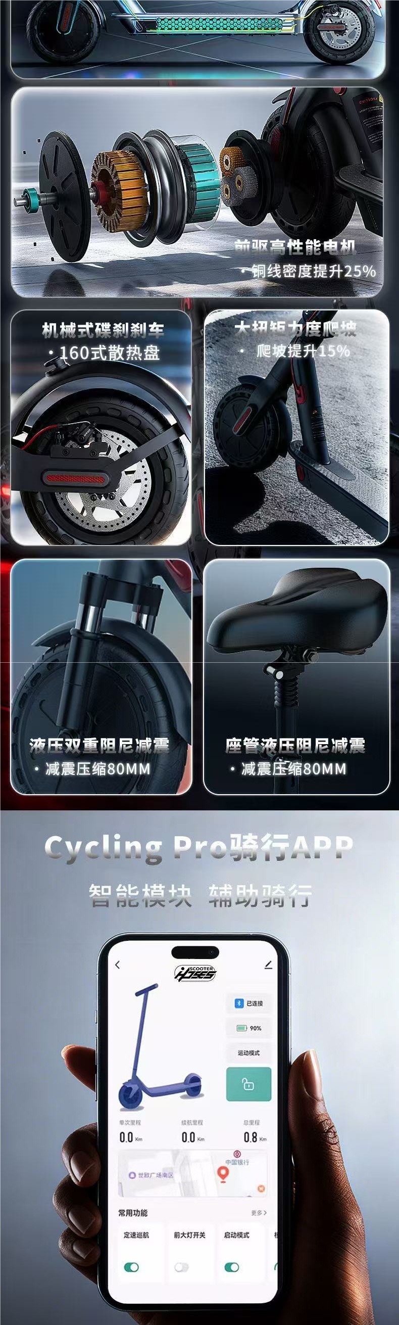 Electric scooter, foldable electric vehicle, easy to ride, lightweight two-wheeled transportation for adults, portable and compact, suitable for commuting