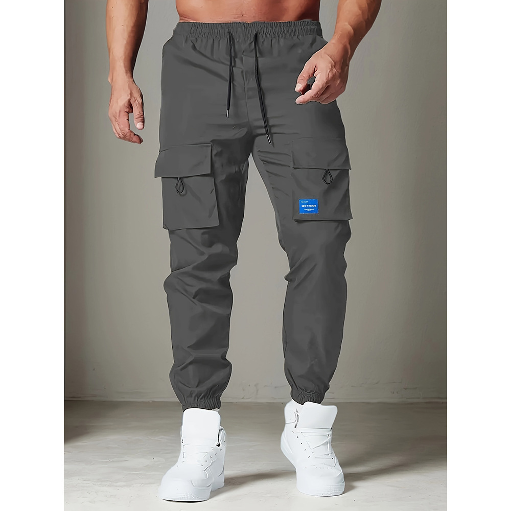 Men's Cargo Jogger Pants - Streetwear Tapered Sweatpants With Multi-Pockets For Casual & Athletic Wear_voghion.com