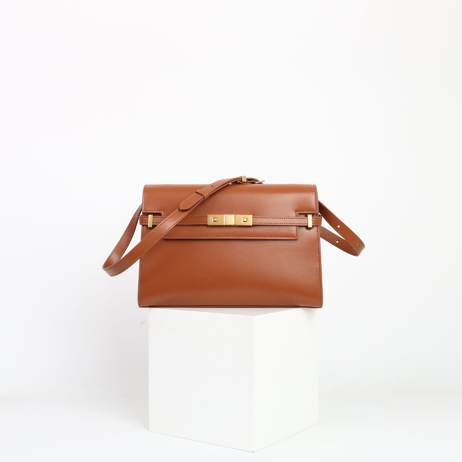 Yang Shulin Manhattan Kelly bolso de cuero 2025 nuevo bolso de mensajero portátil de cuero de alta gama de gran marca