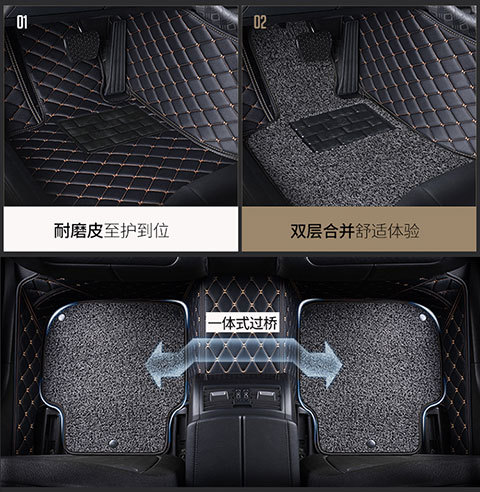 Car Wire Ring Floor Mats Single Piece Car Interior Main Driver and Passenger Rear Carpet Type Car Mats Special Car Models