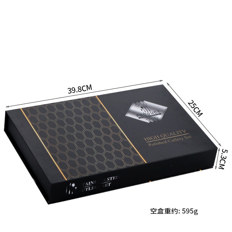 Juego de vajilla de acero inoxidable de Amazon transfronterizo 1010 Cuchillos, tenedores y cucharas de comida occidental Juego de 24 piezas Cuchillos y cucharas de bistec