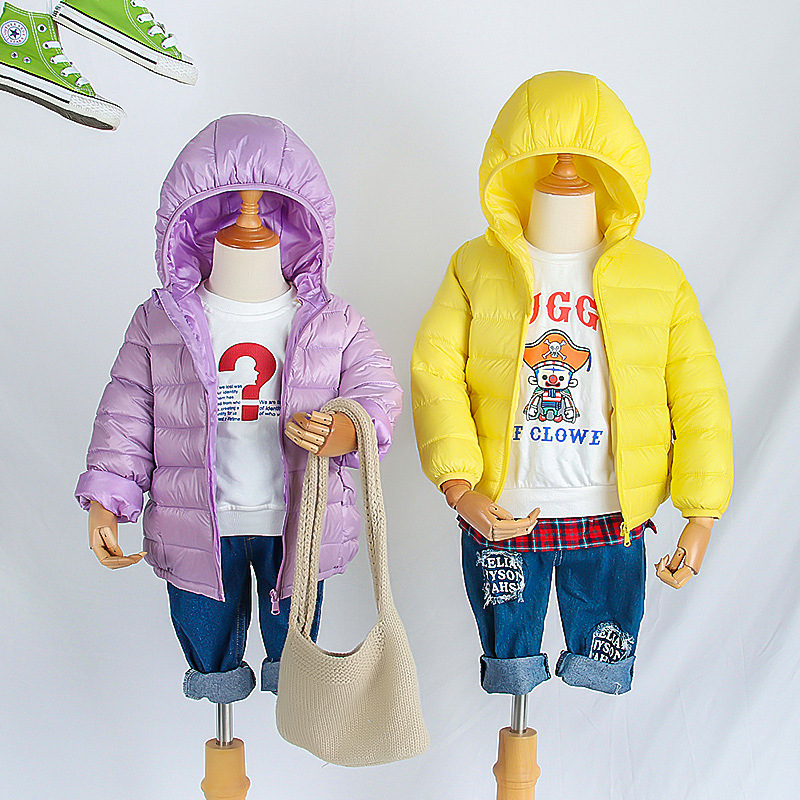 New Autumn and Winter 2023 Kidsren's Lightweight down Silk Jackets for Men and Women, Medium and Large Kidsren's Baby down Silk Jackets, Kidsren's Clothing