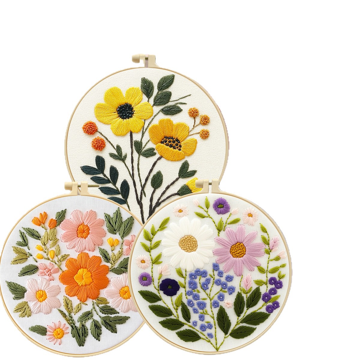 2025 nuevo paquete de material bordado diy serie de flores para principiantes paquetes de bordado transfronterizos Amazon nivel de entrada