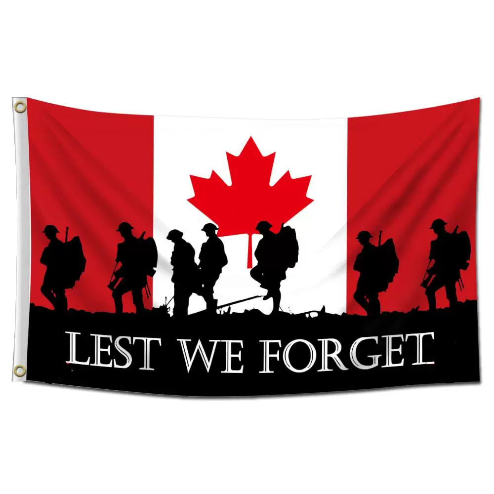 Veteran Canada Flag亚马逊跨境旗帜左侧两扣3X5FT旗帜横幅工厂