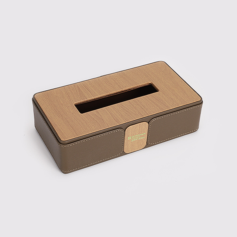 Caja de papel Wyndham sala de huéspedes de cinco estrellas cuero caja de toallas de cuero caja de consumo logotipo caja de basura