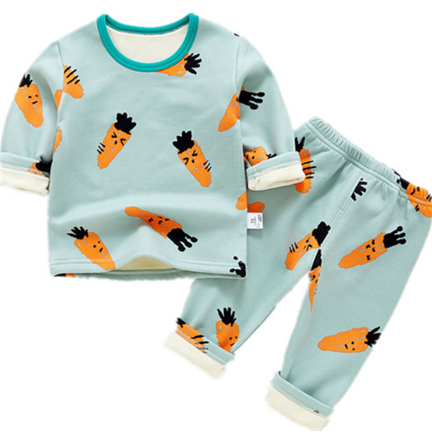 thumbnail image 3 of Conjunto de ropa interior térmica para niños, forro polar grueso, ropa de invierno para niños y bebés, pantalones largos, conjunto de ropa interior térmica para niñas, 3 of 5