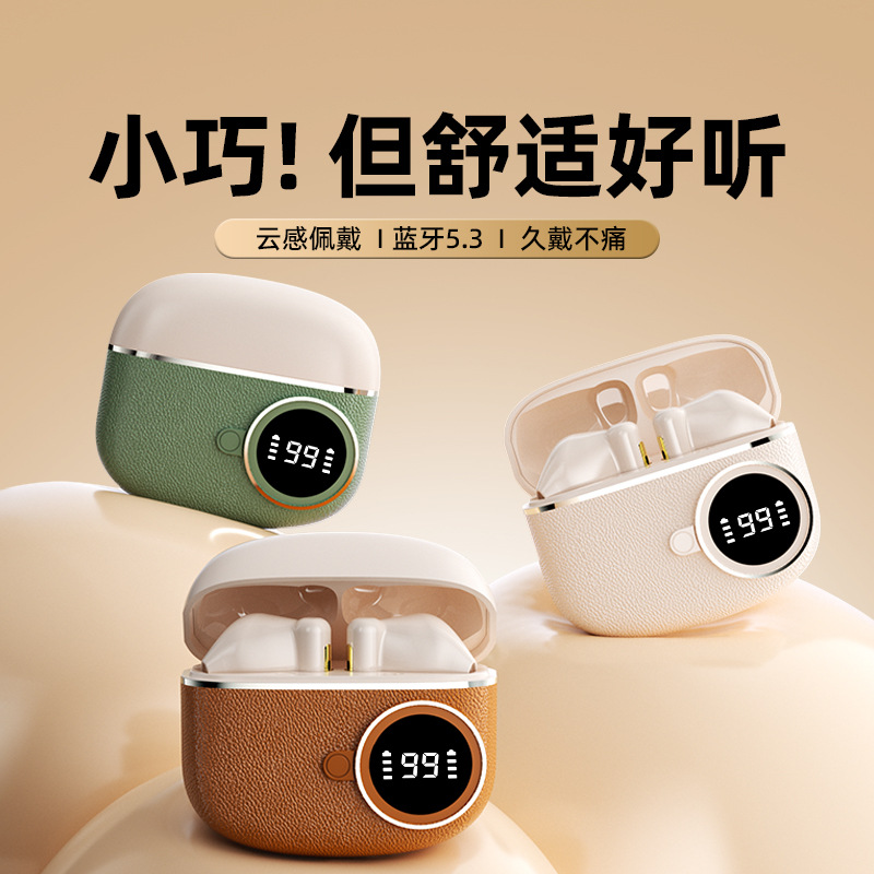 Auriculares inalámbricos Bluetooth populares transfronterizos, fábrica de origen, D339 personalizados con pantalla digital, auriculares inalámbricos con reducción de ruido de alta calidad