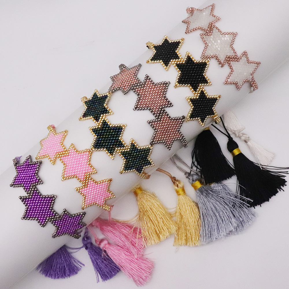 Bohemian Star Glass Knitting Unisex Bracelets 1 Piece